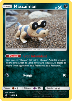 Carte Pokémon Commune Mascaïman 113/214 de la série Alliance Infallible