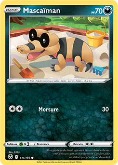 Carte Pokémon Communes Mascaïman 111/195 de la série Tempête Argentée