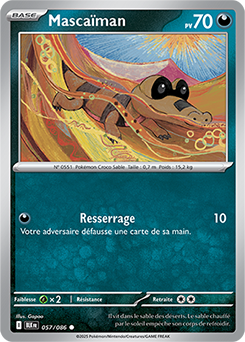 Carte Pokémon Communes Mascaïman 57/86 de la série Foudre Noire