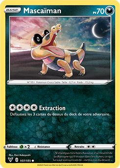 Carte Pokémon Commune Mascaïman 107/185 de la série Voltage Éclatant