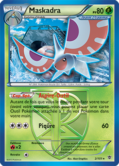 Carte Pokémon Rare Maskadra 2/101 de la série Explosion Plasma