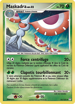Carte Pokémon Peu commune Maskadra 55/123 de la série Trésors Mystérieux
