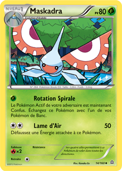 Carte Pokémon Peu commune Maskadra 14/160 de la série Primo Choc
