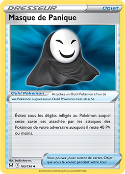 Carte Pokémon Peu commune Masque de Panique 165/196 de la série Origine Perdue
