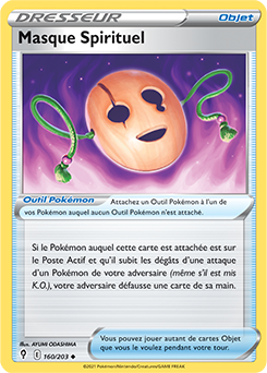 Carte Pokémon Masque Spirituel 160/203 de la série Évolution Céleste en vente au meilleur prix