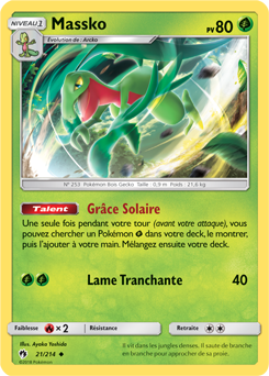 Carte Pokémon Peu commune Massko 21/214 de la série Tonnerre Perdu