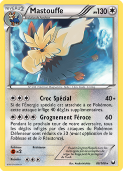 Carte Pokémon Mastouffe 88/108 de la série Explorateurs Obscurs en vente au meilleur prix