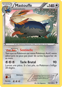 Carte Pokémon Mastouffe 122/149 de la série Frantières Franchies en vente au meilleur prix