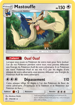 Carte Pokémon Mastouffe 176/236 de la série Éclipse Cosmique en vente au meilleur prix