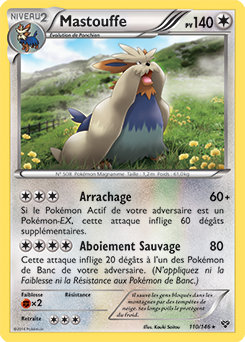 Carte Pokémon Mastouffe 110/146 de la série X&Y en vente au meilleur prix