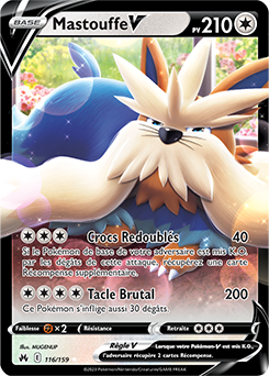 Carte Pokémon Mastouffe V 116/159 de la série Zénith Suprême en vente au meilleur prix