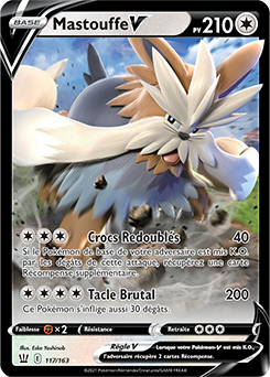 Carte Pokémon Mastouffe V 117/163 de la série Styles de Combat en vente au meilleur prix