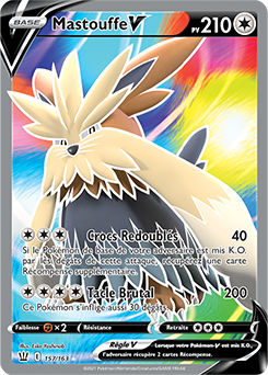 Carte Pokémon Mastouffe V 157/163 de la série Styles de Combat en vente au meilleur prix