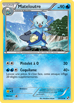 Carte Pokémon Mateloutre 29/114 de la série Noir & Blanc en vente au meilleur prix