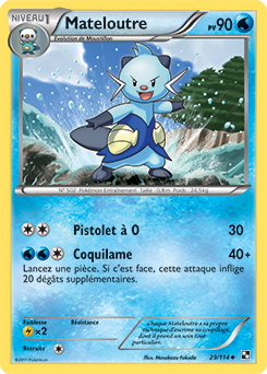 Carte Pokémon Peu commune Mateloutre 29/114 de la série Noir & Blanc