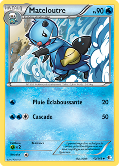 Carte Pokémon Peu commune Mateloutre 40/149 de la série Frantières Franchies