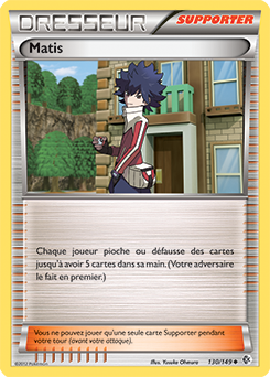Carte Pokémon Peu commune Matis 130/149 de la série Frantières Franchies