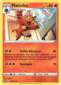 Carte Pokémon Matoufeu 031/195 de la série Tempête Argentée en vente au meilleur prix