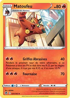 Carte Pokémon Peu commune Matoufeu 031/195 de la série Tempête Argentée