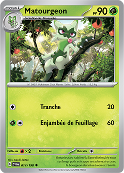 Carte Pokémon Matourgeon 014/198 de la série Écarlate et Violet en vente au meilleur prix