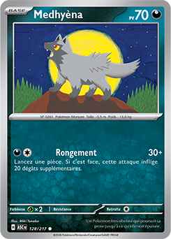 Carte Pokémon Medhyèna 128/217 de la série Héros Transcendants en vente au meilleur prix