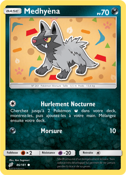 Carte Pokémon Medhyèna 86/181 de la série Duo de Choc en vente au meilleur prix