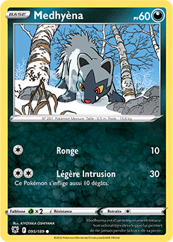 Carte Pokémon Communes Medhyèna 095/189 de la série Astres Radieux