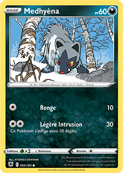 Carte Pokémon Medhyèna 095/189 de la série Astres Radieux en vente au meilleur prix