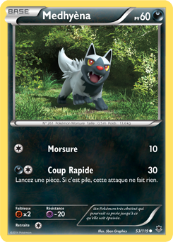 Carte Pokémon Medhyèna 53/119 de la série Vigueur Spectrale en vente au meilleur prix