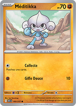Carte Pokémon Méditikka 103/217 de la série Héros Transcendants en vente au meilleur prix