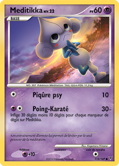 Carte Pokémon Meditikka 113/147 de la série Vainqueurs Suprêmes en vente au meilleur prix