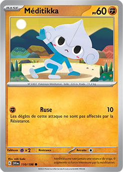 Carte Pokémon Méditikka 110/198 de la série Écarlate et Violet en vente au meilleur prix