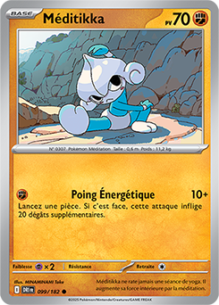 Carte Pokémon Communes Méditikka 99/182 de la série Rivalités Destinées