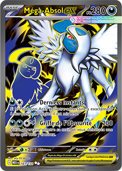 Carte Pokémon Ultra rare Méga Absol ex 161/132 de la série Méga-Évolution