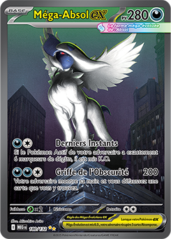 Carte Pokémon Illustration spéciale rare Méga Absol ex 180/132 de la série Méga-Évolution