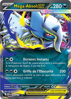 Carte Pokémon Double rare Méga Absol ex 86/132 de la série Méga-Évolution