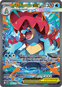 Carte Pokémon Méga Aligatueur ex 274/217 de la série Héros Transcendants en vente au meilleur prix