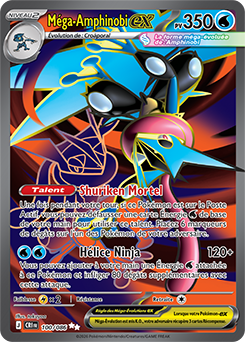 Carte Pokémon Méga Amphinobi ex 100/86 de la série Chaos Ascendant en vente au meilleur prix