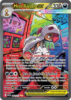 Carte Pokémon Méga Baggaïd ex 285/217 de la série Héros Transcendants en vente au meilleur prix
