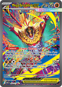 Carte Pokémon Illustration spéciale rare Méga Brutalibré ex 283/217 de la série Héros Transcendants