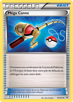 Carte Pokémon Peu commune Méga Canne 95/101 de la série Nobles Victoires