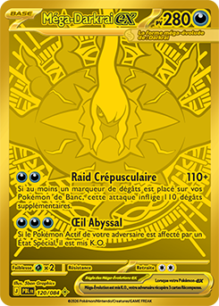 Carte Pokémon Méga Darkrai ex 120/84 de la série Nuit Noire en vente au meilleur prix