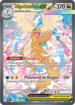 Carte Pokémon Méga Dracolosse ex 290/217 de la série Héros Transcendants en vente au meilleur prix