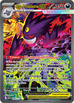 Carte Pokémon Méga Ectoplasma ex 284/217 de la série Héros Transcendants en vente au meilleur prix