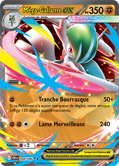 Carte Pokémon Méga Gallame ex 48/86 de la série Chaos Ascendant en vente au meilleur prix