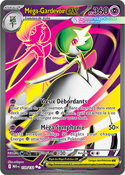 Carte Pokémon Ultra rare Méga Gardevoir ex 159/132 de la série Méga-Évolution