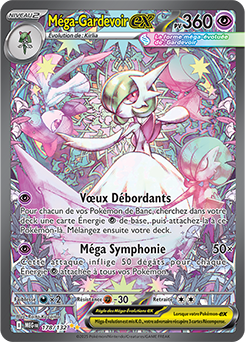 Carte Pokémon Illustration spéciale rare Méga Gardevoir ex 178/132 de la série Méga-Évolution
