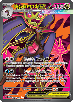 Carte Pokémon Méga Kravarech ex 104/86 de la série Chaos Ascendant en vente au meilleur prix