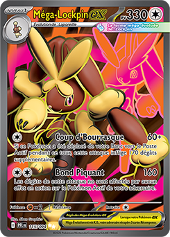 Carte Pokémon Ultra rare Méga Lockpin ex 115/94 de la série Flammes Fantasmagoriques
