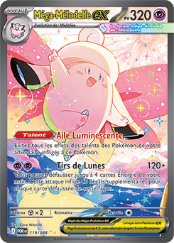 Carte Pokémon Méga Mélodelfe ex 119/88 de la série Équilibre Parfait en vente au meilleur prix